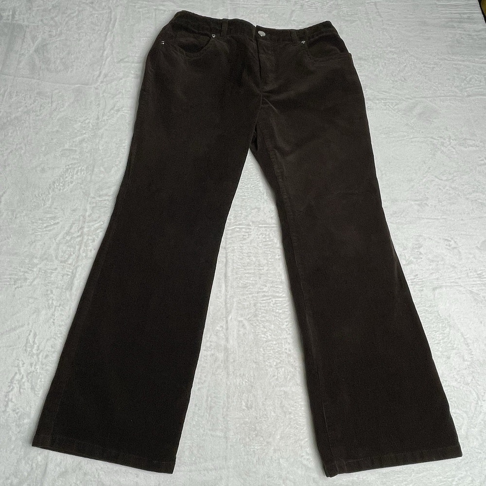 Sigrid Olsen Pants Bootcut Corduroy Y2K Preppy 90s Minimalist Retro Brown 6P